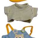 3 x 17cm Doll Clothes - Luxury Chic Style Set for 5.91-6.7 (15-17cm) Dolls, Cute Premium Fashion Doll Outfit with Accessories (Blue Overalls)