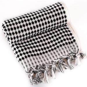 Organic Turkish Cotton Hand Towels for Bathroom | Oversized - 17 x 35 Inches | Large Soft Plush Fluffy Highly Absorbent Towels for Kitchen, Hand and Face (Black, Hand Towel)