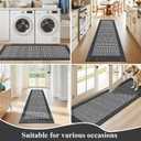 Ileading Black Runner Rugs for Hallway 2'x8' Non Slip Farmhouse Long Kitchen Floor Mats with Rubber Backing Absorbable Throw Rugs Machine Washable Indoor Decor Carpet for Corridor Petmat Entryway