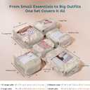 6-Pack Large Compression Packing Cubes for Travel - Lightweight Compression Packing Cube Set, Water-Resistant Luggage Organizer Bags & Suitcase Organizers, Travel Cubes for Carry-On, Checked Luggage