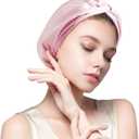 MISF 22 Momme 100% Real Mulberry Silk Bonnet For Sleeping Women, Double Layer Pure Silk Bonnet with Adjustable Elastic Band