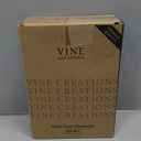 Vine Creations Amber Glass Soap Dispenser, 2 Pack Kitchen Soap Dispenser Set with Stainless Steel Pump, 16 oz Dish Soap and Hand Soap Dispensers for Bathroom with Waterproof Labels and Protective Pads (Amber Bottle / Brushed Brass Pump)