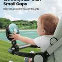 Gaiatop Mini Portable Stroller Fan, Battery Operated Small Clip on, Detachable 3 Speed Rechargeable, 360 Rotate Flexible Tripod Better Cooling for Car Seat Crib Treadmill Travel Black