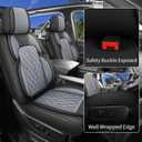Car Seat Cover Custom Fit for Dodge Ram 1500 2500 3500 2002-2026 Faux Leather Seat Cover Set Compatible with Crew Quad Regular Cab Pickup Truck Cushions (Black & Grey, Full Set, Flat Rear)