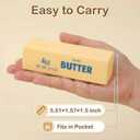 Slow Rebound Cute Butter Squeeze Stress Balls, 2026 New Squeeze Ball Realistic Butter Stick Soft Squeeze Toys, Upgrade Stress Relief Fidget Toys Wet Slow Rebound Stress Relief Toy (1, Yellow) (2Pcs)