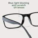 Gaoye 1.5 2-Pack of Reading Glasses - Blue-Light Filter, UV Protection - Readers with Rectangle Frames