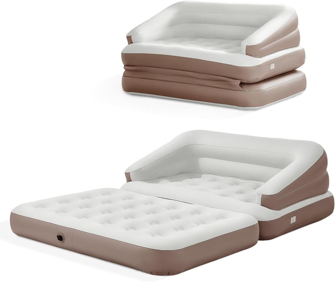 Full Size Air Mattress for Inflatable-Portable Blow Up Mattress Sofa Bed with Flocked top-Double Air Couch for Tent Camping Full Size Air Mattress for Inflatable-Portable Blow Up Mattress Sofa Bed with Flocked top-Double Air Couch for Tent Camping