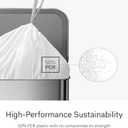 simplehuman Code A 150 Count, Dispenser Pack Custom Fit Liners, Drawstring Trash Bags, 4.5 Liter / 1.2 Gallon, White