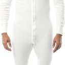 Indera Men's Cotton Rib Knit Union Suit (2X, White)