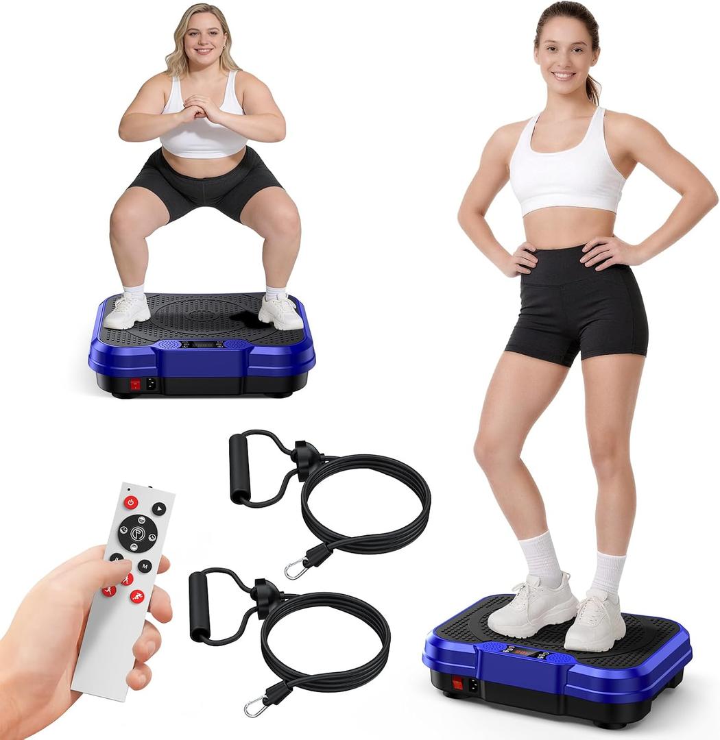 Vibration Plate Exercise Machine for Lymphatic Drainage, Vibration Platform for Weight Loss, 400 Lbs Capacity Shake Plate Full Body Workout Vibrate Fitness Platform for Home Women Men