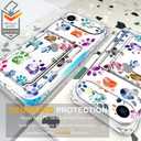 Compatible with iPhone 17 Air Case Card Holder for Women Cute Design,Wallet Phone Cases Transparent Cool Kawaii Protective (Clear Lovely Dogs Paws)
