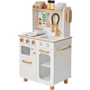 Teamson Kids Little Chef Memphis Play Kitchen, White/Gold