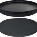 Ceramic Plant Saucer Pot Tray 12 Inch, Planter Saucers 4 5 6 7 8 9 10 11 12 Inch for Indoors Outdoor, Durable Sturdy Flower Drainage Tray for Glazed Pots Base (12.5 Inch-Black) (12.5in 1pack)