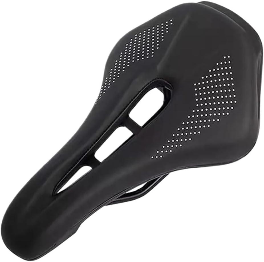 Mountain Road Bike Fit for Seat Hollow Cycling PU Leather Bicycle Short Nose Wide Perforated Saddle (1PC)