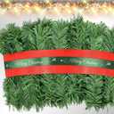 Christmas Garland, Artificial Non-Lit Green Garlands 54FT Classic Christmas Greenery Garland Festive Home Decor for Indoor or Outdoor Use (50ft)