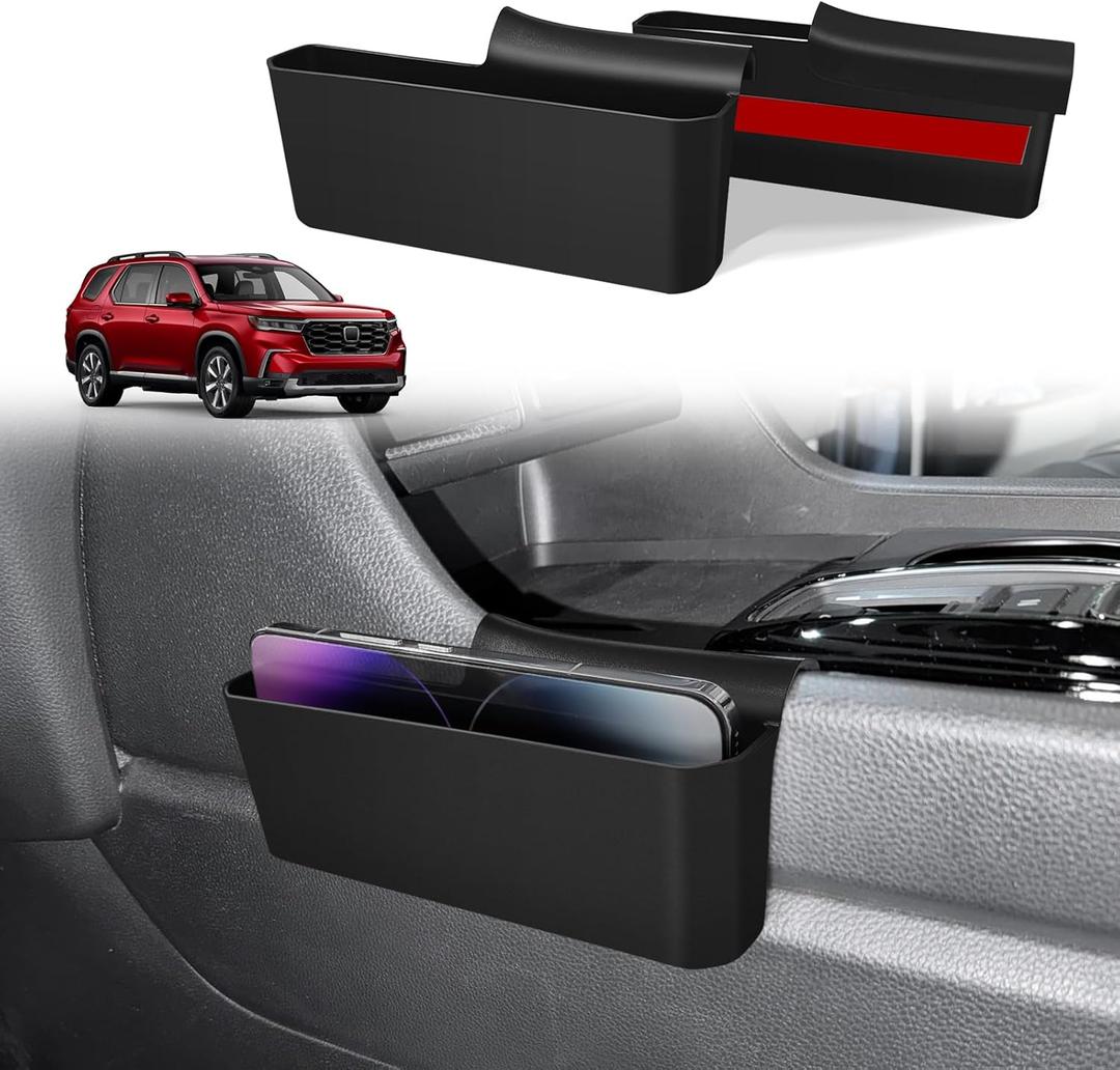 Muslogy for 2025 2024 2023 Pilot Center Console Shifter Storage Box ABS Material Console Side Organizer Left & Right Set Compatible with Honda Pilot 2023-2025