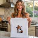 Halloween Ghost Kitchen Towels, Cute Ghost Boo Decorative Towels for Bar Kitchen Bathroom