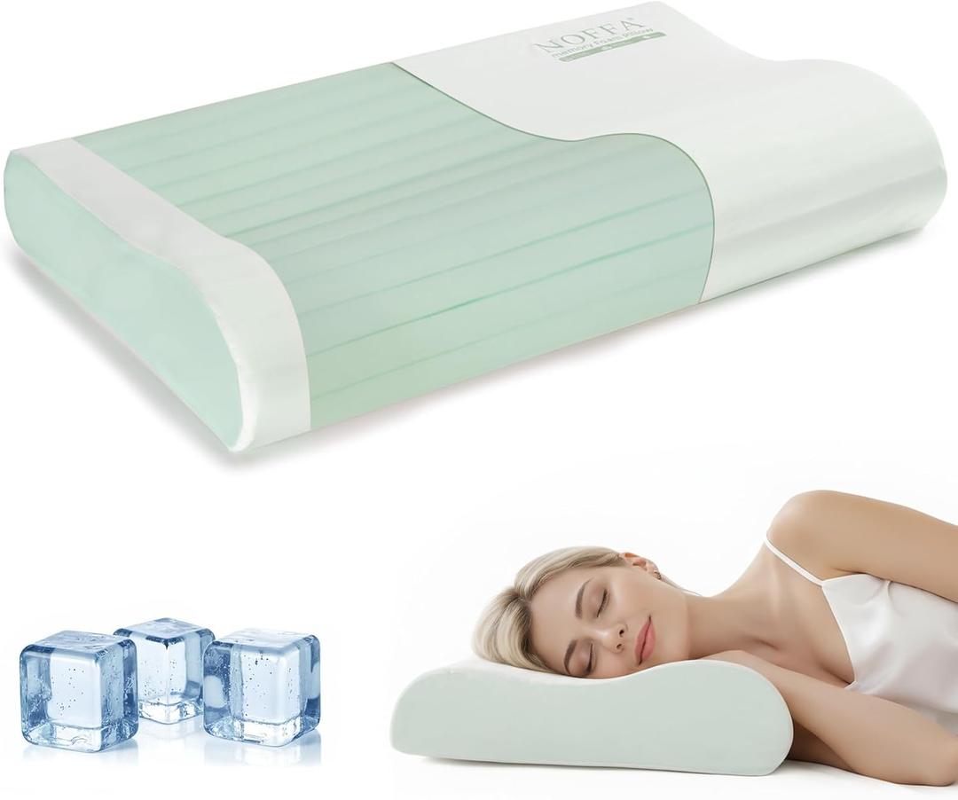Cervical Neck Pillow for Neck Pain Relief, Contour Memory Foam Pillows, Cooling Ergonomic Pillows for Sleeping Side, Back & Stomach Sleepers, Breathable Bed Pillows Neck Support, Extra Soft (23.615.73.1/3.9 inch)