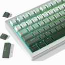 Womier Shine Through PBT Keycaps 60 75 100 Percent Cherry Profile, Custom Keycap Doubleshot Key caps Set, Universal Compatiability for Cherry Gateron MX Switches Keyboard, Gradient Green