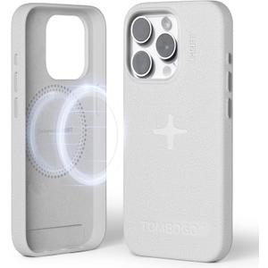 MOFT X TOMBOGO Snap Case MOVAS for iPhone 15 Pro, Compatible with MagSafe, Vegan Leather with Smooth Feeling, Enduring Color Minimalist 6.1 inch Protective Case, Misty Cove