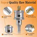 2-Pack 1-1/4" TCT Hole Saws for Hard Metal, Heavy Duty 32mm Tungsten Carbide Tipped Hole Cutters Set with Spring-Loaded Pilot Drill Bits for Stainless Steel, Metal, Iron, and Plastic