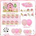 Farm Animal Themed Party Decoration for Girl,Farm Barn Animals Backdrop Banner Farmhouse Animals Decor Party Tablecloth Balloon Arch Garland Kit for Birthday Photography Baby Shower Party Supplies