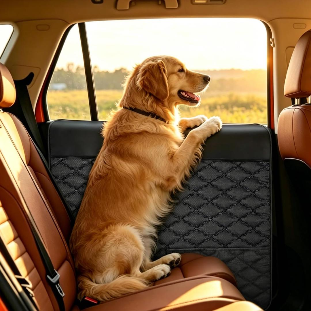 Dog Car Door Protector - 20% Larger Design for Trucks & Large SUVs, 2 Packs Thickened Waterproof Door Panel Covers, Protects from Dog Scratching