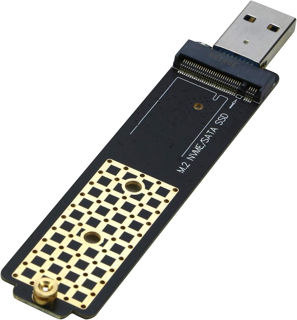 M.2 to USB Adapter, RIITOP NVMe to USB 3.1 Reader Card Compatible with Both NVMe (PCI-e) M Key SSD & (B+M Key SATA Based) NGFF SSD