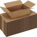 CRUGLA 40 Packs 10x7x3 Shipping Boxes for Small Business, Corrugated Cardboard Boxes Bulk for Shipping Packing Mailing (Brown)