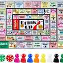 Fofeadm Drinking Board Games for Adults, Rubber Mat Drinking Board Game, Funny Party Interactive Drinking Games for Game Night, Birthday, Family Play or Any Occasion, Age 21+, 2-8 Players : Sports & Outdoors