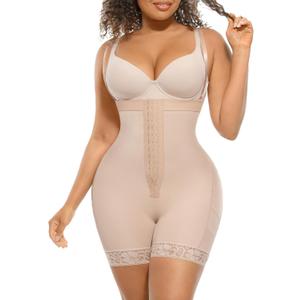 FeelinGirl Fajas Colombianas Shapewear for Women Post Surgery Compression Garment Tummy Control Shaper with Zipper Crotch, XXL