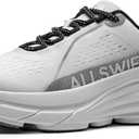 ALLSWIFIT Women's Comfortable Walking Shoes Cushion Lightweight Running Tennis Non-Slip Jogging Workout Gym Athletic Breathable Fashion Sneakers, Size 8, White, AWUMRS2513