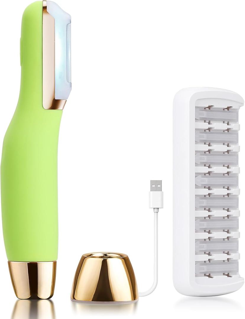 Sonic Dermaplane Razor for Women Face, Sonic Edge Technology, Facial Hair Removal for Women, Peach Fuzz, Dermaplaning Tool for Face, A015