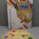 Large Size Original Marble Game Solid Wood 20 inch Wahoo Board Game Double Sided Painted Wooden Fast Track for 6 and 4 Players 6 Colors 24 Marbles 6 Dice for Family Friend