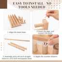 Novabright 64 Inch Chunky Blanket Loom Kit Adjustable Wood Chunky Yarn Loom Knitting Beech Wood No Needle Hand Reusable for Beginners, Home, Craft Gift