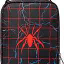 FunnyGifts Kids Boys Lunch Box Insulated Lunch Bag for 3 4 5 6 7 8 9 10 11 12 Kids For Back to School Reusable Freezable Small Cooler Bag Snack Bag for Elementary Kindergarten Primary School (Black)