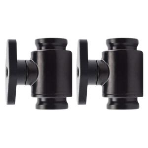 dracaena.io G1/4'' Internal Thread Water Cooling Valve, Brass Body Valve with Aluminium Handle, Pumping Fittings for PC, Shut Off Valve with Full Water Flow, (Black, 2)