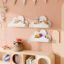 Cloud Shelves for Kids Room, 13 Long Nursery Wall Deor Set of 3, White Cloud Bookshelf Floating Shelf, Figure Shelf Wall Mounted, Cute Decorative Cloud Wall Shelf for Toys, Plants & Storage