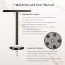 Hand Towel Stand, 16" Heavy Weighted Hand Towel Holder for Bathroom, Modern Counter Towel Holder, Standing Towel Bar Countertop(Black Stainless Steel Bar, Black Natural Marble Base)