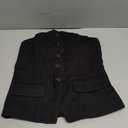 Cicy Bell Notched Neck Tube Tops Blazer Sleeveless Button Fitted Strapless Work Blazer Vest (S)
