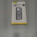 Lamicall Magnetic Case for iPhone 15 Pro Max, for Magsafe - [Diamond Textured Anti-Slip Edge] [Military Grade Shockproof Protection] Translucent Hard Slim Magnet Protective Cover (Black)