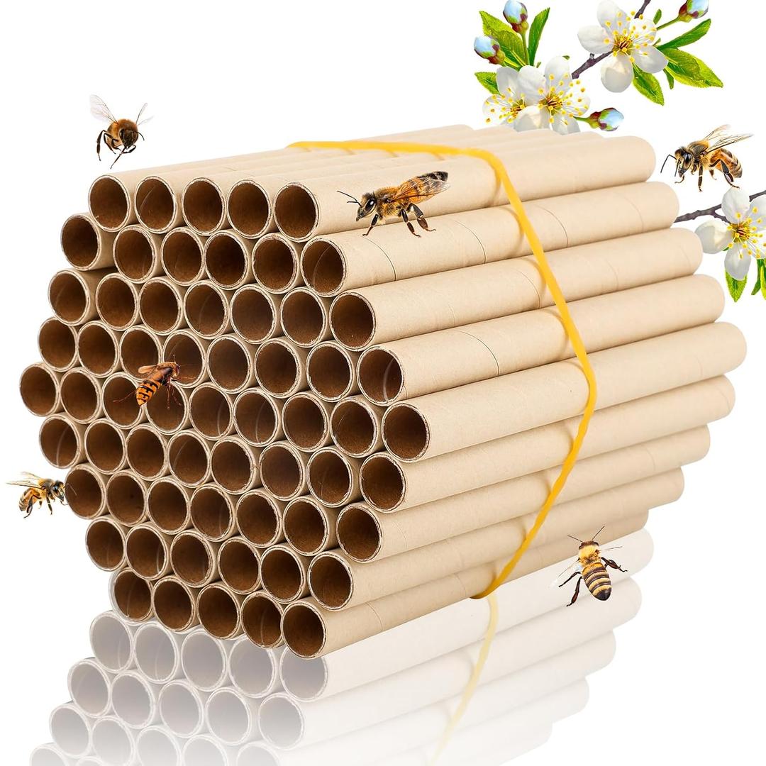 150-Pack 4-Inch Cardboard Tubes for Mason Bee Nesting, Kraft Paper Tubes for Bee House & Bee Hotel, 5/16-Inch Paper Towel Tubes, (150)