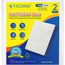 TICONN 2PK Plastic Mattress Bag for Moving Storage, Waterproof Mattress Protector Cover, Heavy-Duty Mattress Moving Supplies (1.5 mil, Twin)