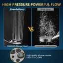 6 Spray Modes High Pressure Handheld Showerhead Set Upgraded 5 Inches Shower Head with Handheld Spray Premium Chrome Handheld Shower Head 60 Inches Stainless Steel Hose-1-Min Install