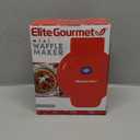 Elite Gourmet EWM015R# Electric Nonstick 4.5-inch Mini Waffle Maker, Belgian Waffles, Compact Design, Hash Browns, Keto, Snacks, Sandwich, Eggs, Easy to Clean, Red