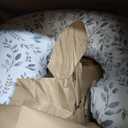 Boppy Original Nursing Pillow, Gray Taupe Leaves, Ergonomic Nursing Essentials for Bottle and Breastfeeding, Firm Fiber Fill, with Removable Pillow Cover, Machine Washable