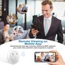 Security Camera Smoke the Detector Camera 1080P WiFi Indoor Camera Hidden Camera with Night Vision and Motion Detection Real-Time Spy Camera for Home Office Safety