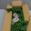 2Pcs 6 Ft Artificial Norfolk Pine Garland with 50 LED Lights,Winter Pine Christmas Garland with Lights,Real Touch Faux Greenery Garland for Mantle Fireplace,Table,Window,Outdoor Christmas Decorations