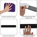 Vuzvuv 8 pcs Bulletin Board Bar Strips with 50 Pushpins & 10 Wooden Clip pinsSelf Adhesive Cork Board for WallFelt Pin Board for SchoolOffice DecorBlack White Grey