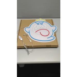 JOSEBRU Neon Sign King Boo The Ghost Face LED Neon Light Mario Lamp Acrylic Sign for Game Room Decor Gaming Light Accessory Gifts for Boy Room Decor (Blue)